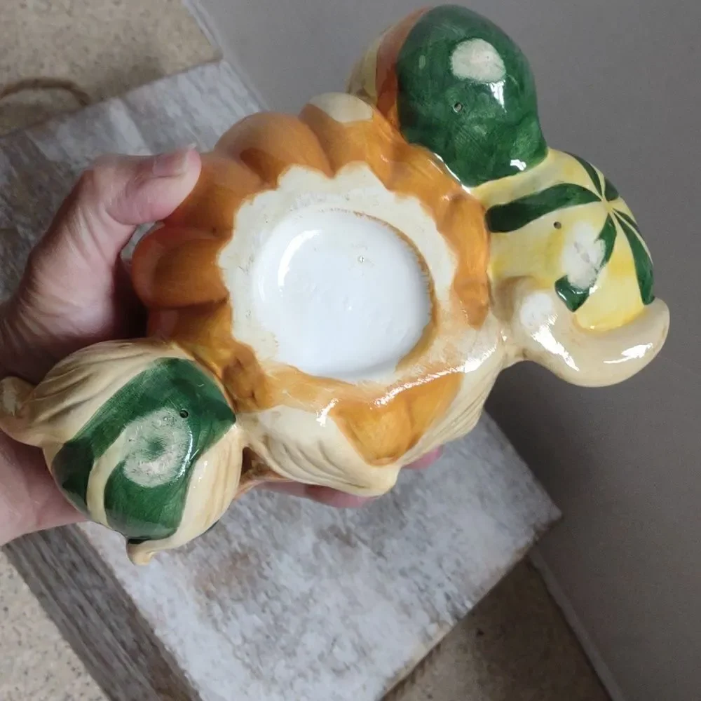 Fitz & Floyd  Fall Halloween Small Candy Trinket Dish Pumpkin Gourds